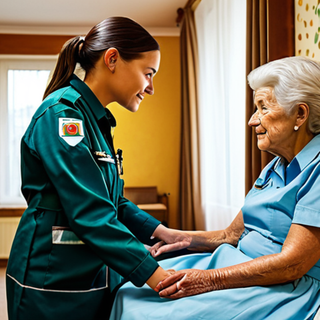 응급구조사 사고 사례 분석 - Community Paramedic**

"A compassionate female paramedic in a modest uniform, assisting an elderly w...