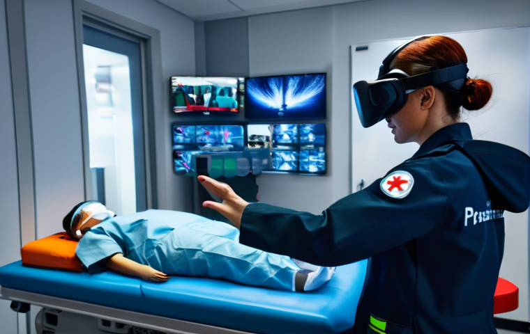 응급구조사와 환자 안전 관리 - **Prompt 1: Advanced AI and Drone Integration in Emergency Response**
    "A sleek, modern ambulance...