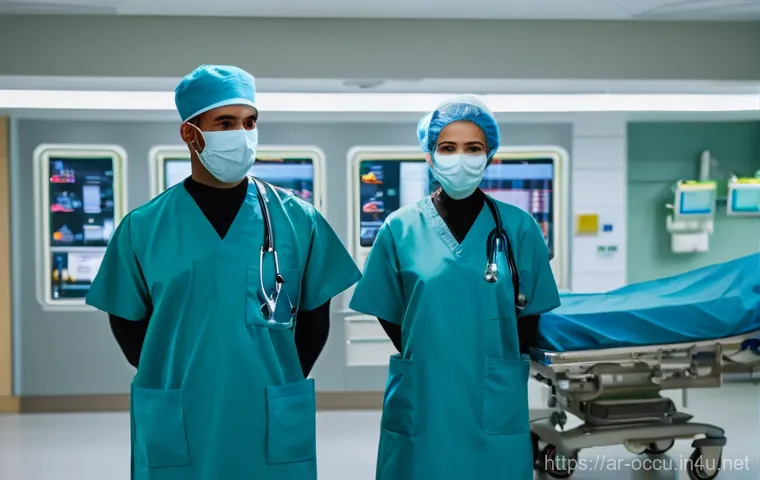응급구조사와 의료진 간 협력 사례 - **Prompt: "A dynamic and urgent scene inside a modern hospital emergency room. A team of dedicated p...