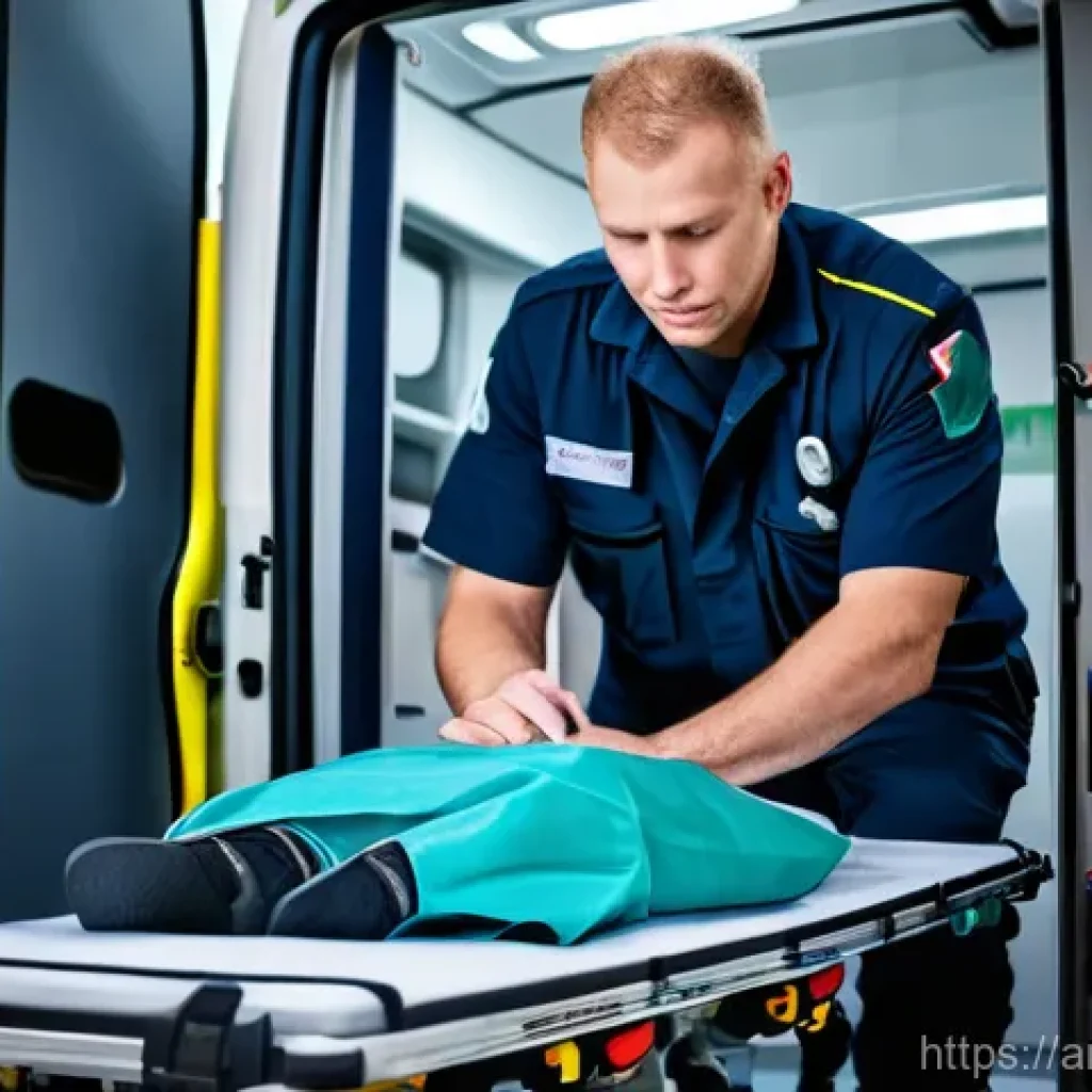 응급구조사와 개인정보보호법 - **Prompt 1: Dedicated Paramedic with Secure Tablet**
    "A male paramedic, approximately 30-40 year...
